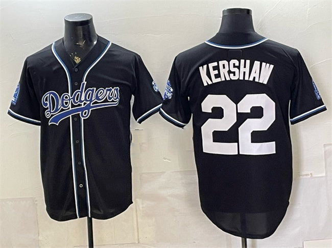 Los Angeles Dodgers #22 Clayton Kershaw B2B Champs 2026 Black HeidiMiller Out Style Vapor Limited Stitched Jersey