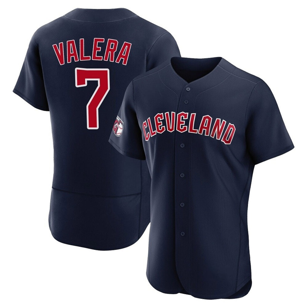 Cleveland Guardians #7 George Valera Player Navy HeidiMiller Limited Elite Home Stitched Jerseys