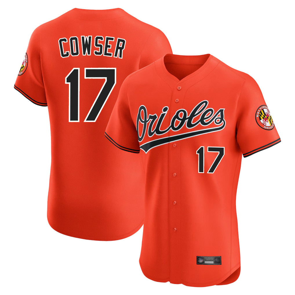 Baltimore Orioles #17 Colton Cowser Player Orange HeidiMiller Limited Elite Home Game Stitched Jerseys