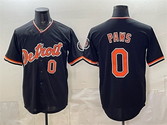 Detroit Tigers #0 Paws Black HeidiMiller 2026 Alternate Vapor Premier Limited Stitched Jersey