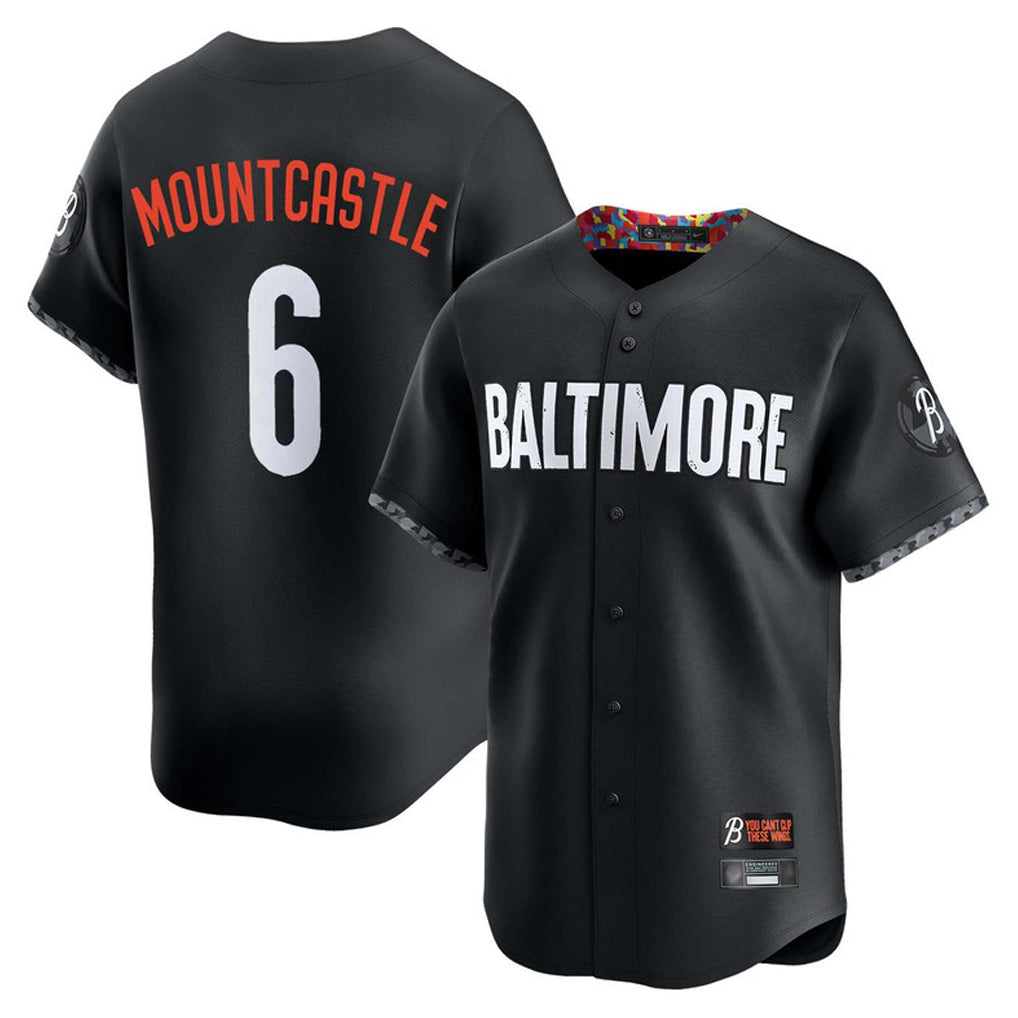 Baltimore Orioles #6 Ryan Mountcastle Player Black HeidiMiller City Connect Limited Home Game Stitched Jerseys
