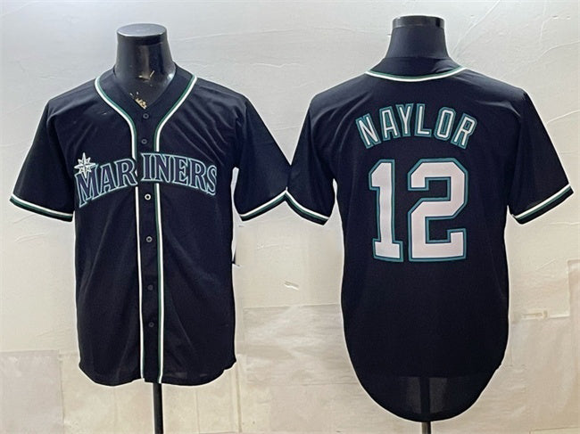Seattle Mariners #12 Josh Naylor 2026 Fashion Replica Black HeidiMiller Out Stitched Jersey