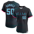 Miami Marlins #50 Agustin Ramirez Player Black HeidiMiller City Connect Home Limited Elite Stitched Jerseys
