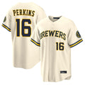Milwaukee Brewers #16 Blake Perkins Player Cream HeidiMiller Home Limited Stitched Jerseys