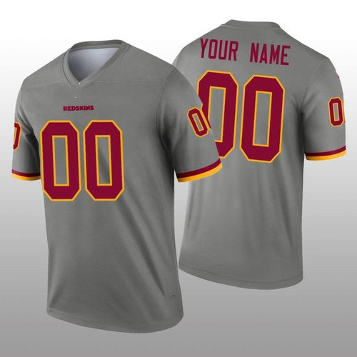 Custom W.Redskins Gray HeidiMiller Inverted Legend Jersey