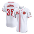 Cincinnati Reds #35 Jose Trevino Player White HeidiMiller Limited Elite Home Stitched Jerseys