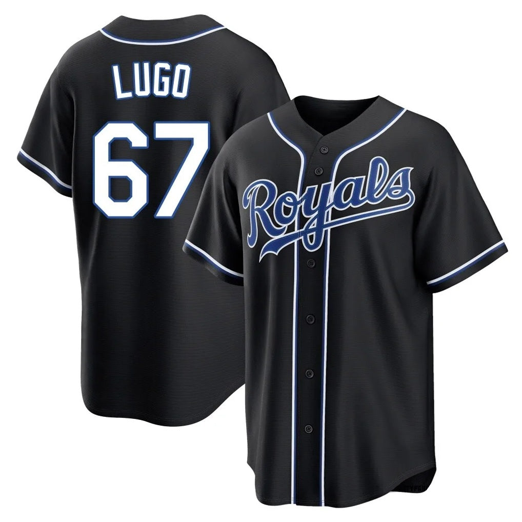 Kansas City Royals #67 Seth Lugo Player Black HeidiMiller Carbon Fashion Home Game Stitched Jerseys