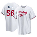 Minnesota Twins #56 Josh Bell Player White HeidiMiller Home Game Stitched Jerseys