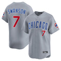 Chicago Cubs #7 Dansby Swanson Player Gray HeidiMiller Road Limited Home Stitched Jerseys