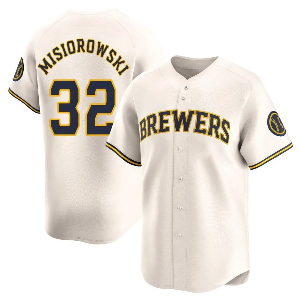 Milwaukee Brewers #32 Jacob Misiorowski Player Cream HeidiMiller Limited Game Stitched Jerseys
