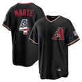 Arizona Diamondbacks #4 Ketel Marte Player Black HeidiMiller USA 250 Fourth of July Game Home Stitched Jerseys