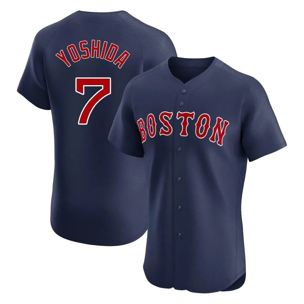 Boston Red Sox #7 Masataka Yoshida Player Navy HeidiMiller Limited Elite Home Game Stitched Jerseys1