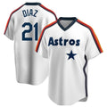 Houston Astros #21 Yainer Diaz Player White HeidiMiller Cooperstown Collection T-shirt Stitched Jerseys
