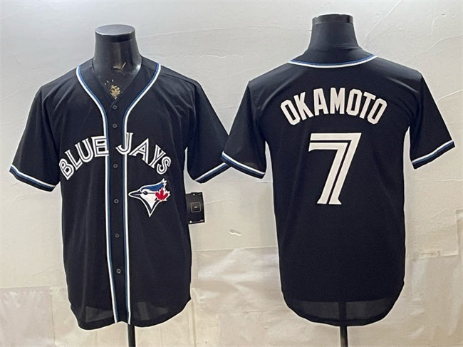 Toronto Blue Jays #7 Kazuma Okamoto 2026 Fashion Replica Black HeidiMiller Out Stitched Jersey