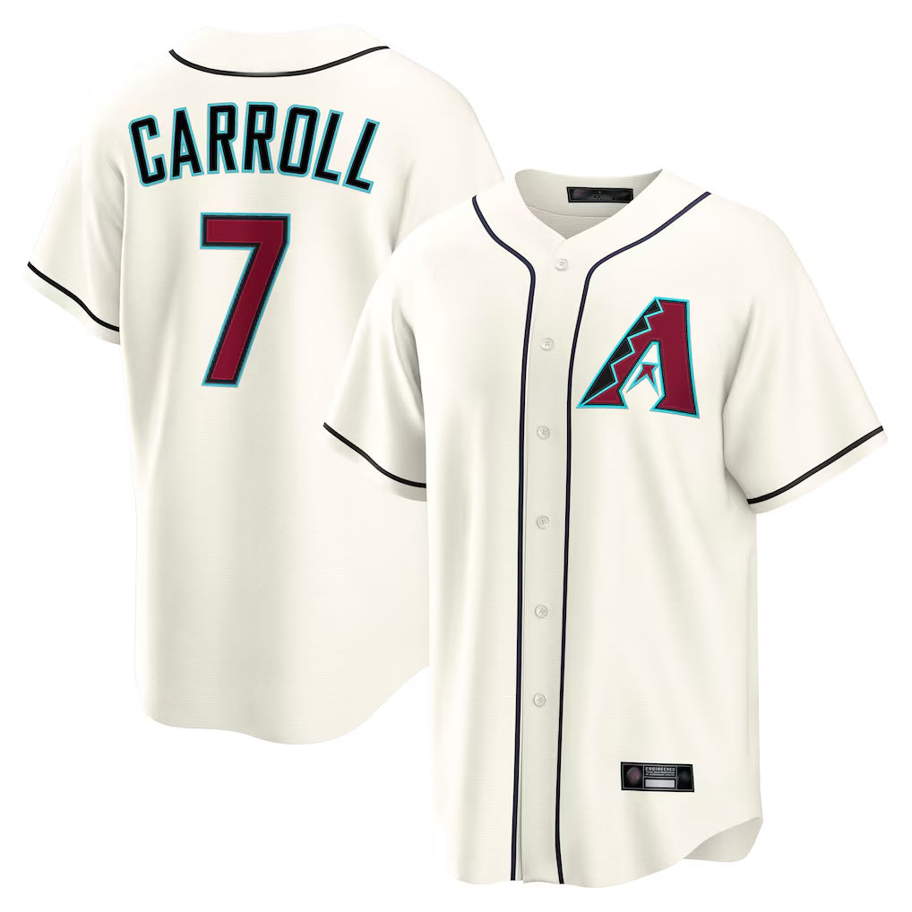 Arizona Diamondbacks #7 Corbin Carroll Player Cream HeidiMiller Home Game Stitched Jerseys