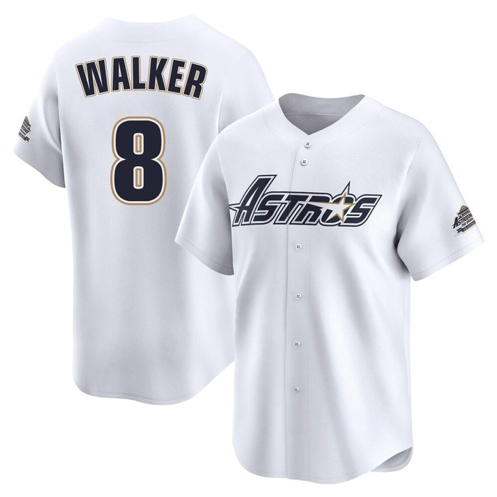 Houston Astros #8 Christian Walker Player White HeidiMiller Throwback Cooperstown Collection Limited Stitched Jerseys