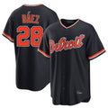 Detroit Tigers #28 Javier Baez Player Navy HeidiMiller Home Game Stitched Jerseys