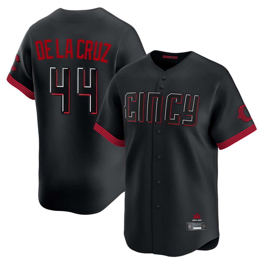 Cincinnati Reds #44 Elly De La Cruz Player Black HeidiMiller City Connect Home Limited Stitched Jerseys