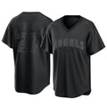 Los Angeles Angels #27 Mike Trout Player Black HeidiMiller Pitch Fashion T-shirt Stitched Jerseys