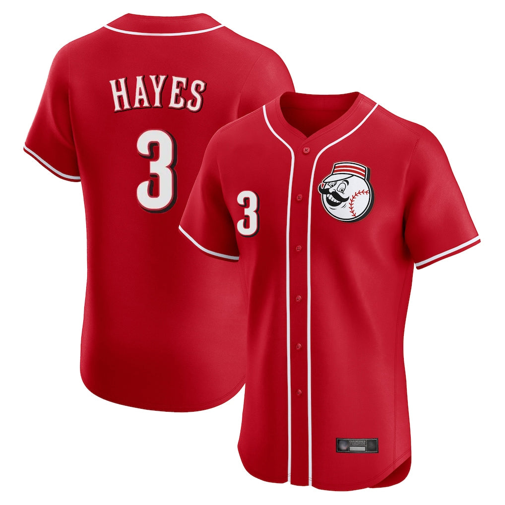 Cincinnati Reds #3 Ke'Bryan Hayes Player Red HeidiMiller Limited Elite Home Game Stitched Jerseys