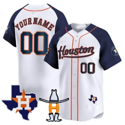 Custom Houston Astros Houston Rodeo Patch Vapor Premier Limited Jersey ¨C White 3 HeidiMiller