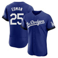 Los Angeles Dodgers #25 Tommy Edman Player Royal HeidiMiller City Connect Elite Home Stitched Jerseys