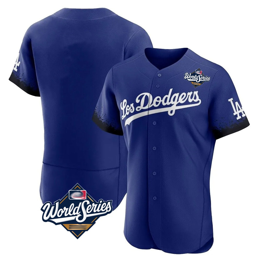 Los Angeles Dodgers Blank Player Royal HeidiMiller City Connect Elite Home World Series Stitched Jerseys