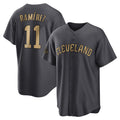 Cleveland Guardians #11 Jose Ramirez Player Charcoal HeidiMiller All-Star Limited Home Stitched Jerseys