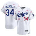 Los Angeles Dodgers #34 Fernando Valenzuela Player White HeidiMiller Tokyo Series Vapor Premier Limited Stitched Jerseys