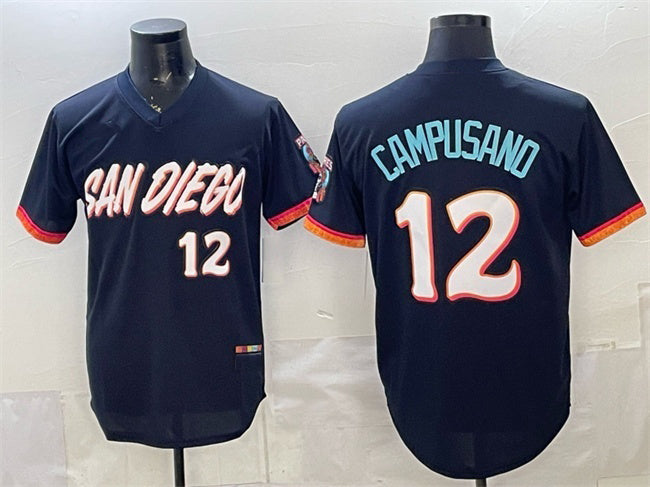San Diego Padres #12 Luis Campusano Obsidian HeidiMiller 2026 City Connect Stadium Stitched Jersey