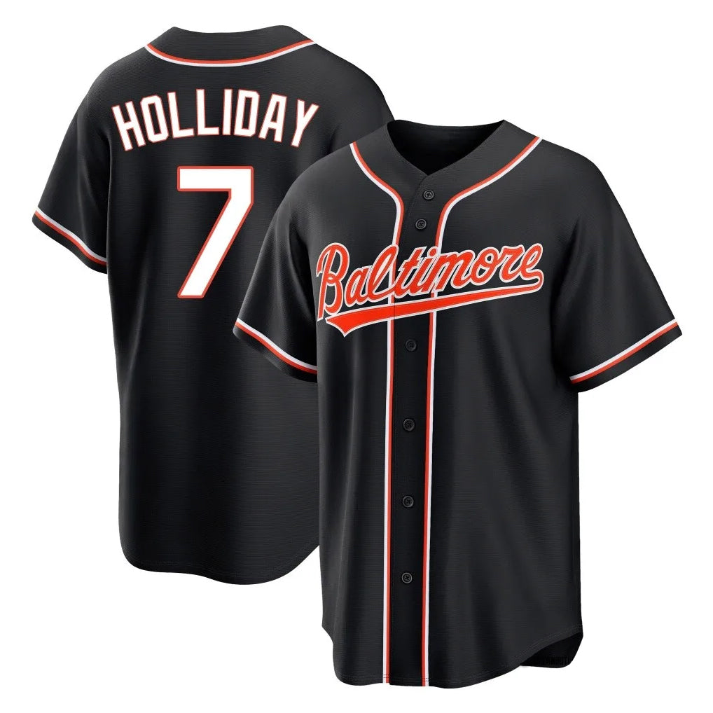 Baltimore Orioles #7 Jackson Holliday Player Black HeidiMiller Out Home Game Stitched Jerseys