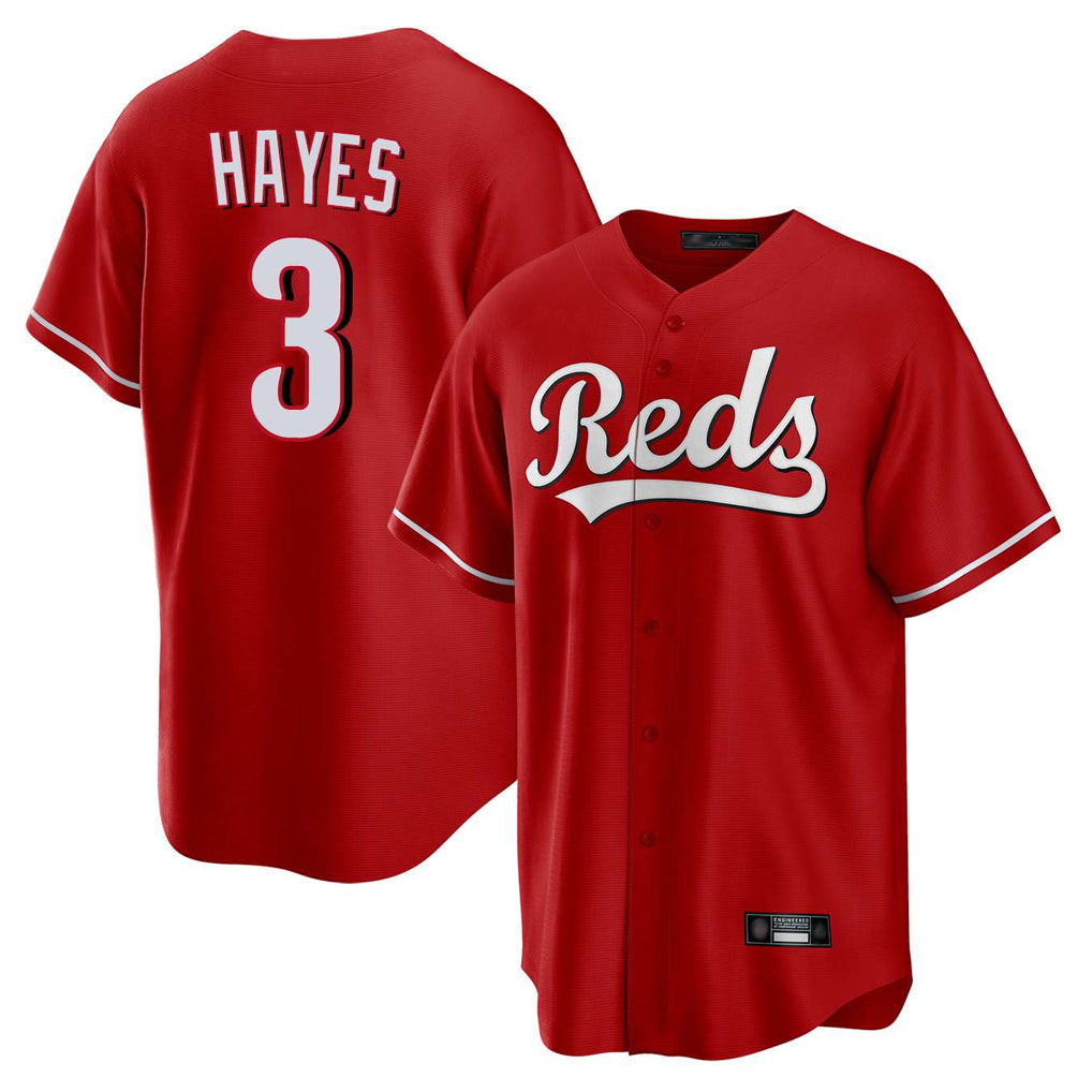 Cincinnati Reds #3 Ke'Bryan Hayes Player Red HeidiMiller Home Game Stitched Jerseys