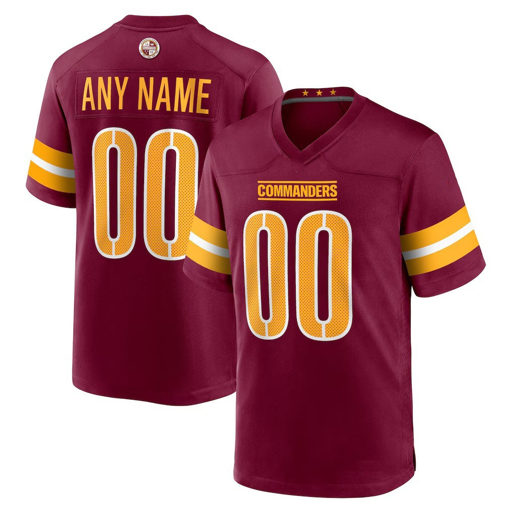 Custom W.Commanders Burgundy HeidiMiller Game Player Jersey
