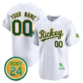 Custom Oakland Athletics White HeidiMiller Rickey Tribute style Vapor Premier Limited Jersey - All Stitched