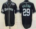 Seattle Mariners #29 Cal Raleigh 50th Black HeidiMiller Out Style Vapor Premier Limited Jersey