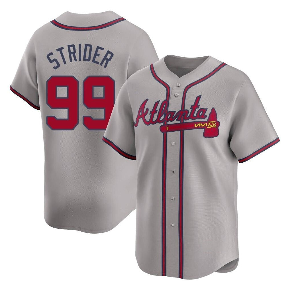 Atlanta Braves #99 Spencer Strider Player Gray HeidiMiller Limited Home Game Stitched Jerseys