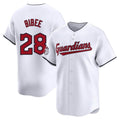 Cleveland Guardians #28 Tanner Bibee Player White HeidiMiller Limited Home Stitched Jerseys