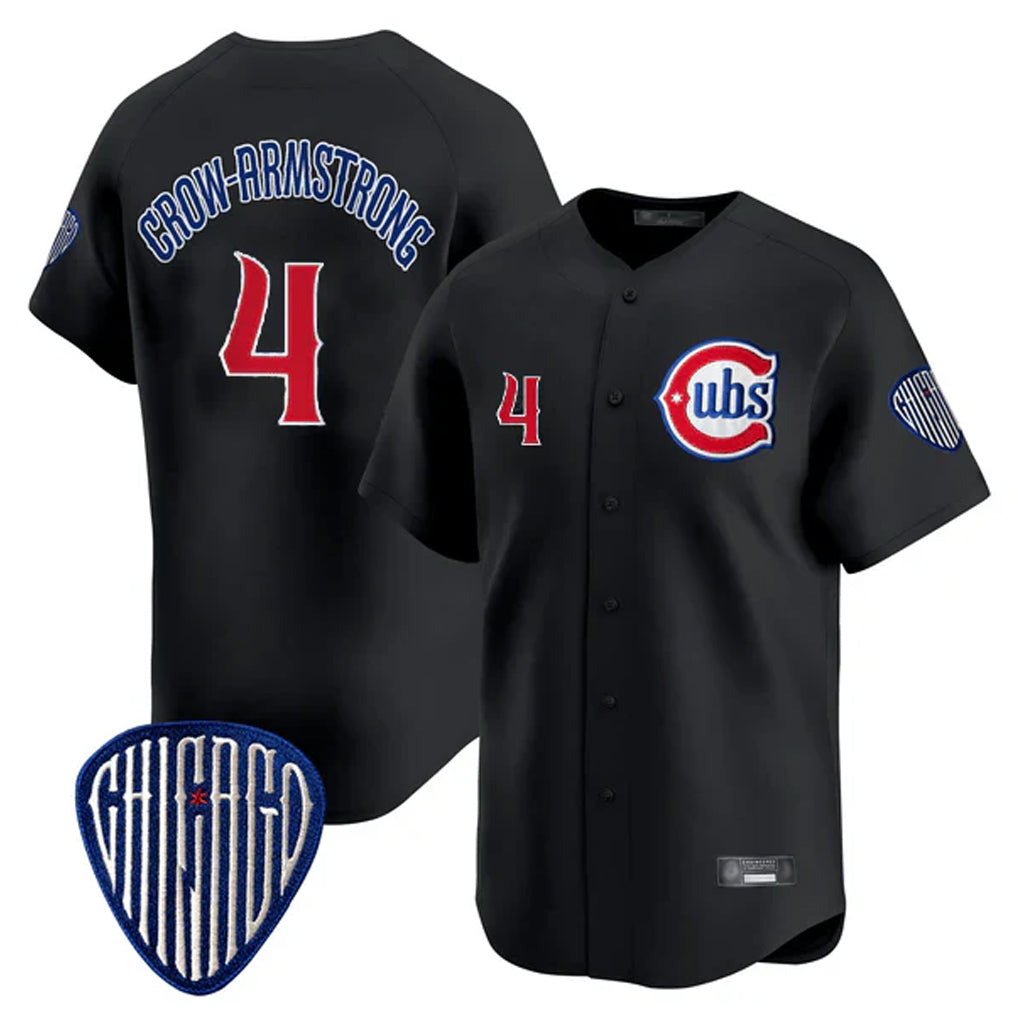 Chicago Cubs #4 Pete Crow-Armstrong Player Black HeidiMiller Vapor Premier Limited Home Stitched Jerseys