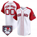 Custom Boston Red Sox 2024 Spring Training Patch Vapor Premier Limited Jersey ¨C  White Red HeidiMiller
