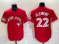 Toronto Blue Jays #22 Ernie Clement Red HeidiMiller 50 Seasons Patch Stitched Jersey