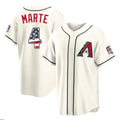 Arizona Diamondbacks #4 Ketel Marte Player Cream HeidiMiller USA 250 Fourth of July Home Game Stitched Jerseys