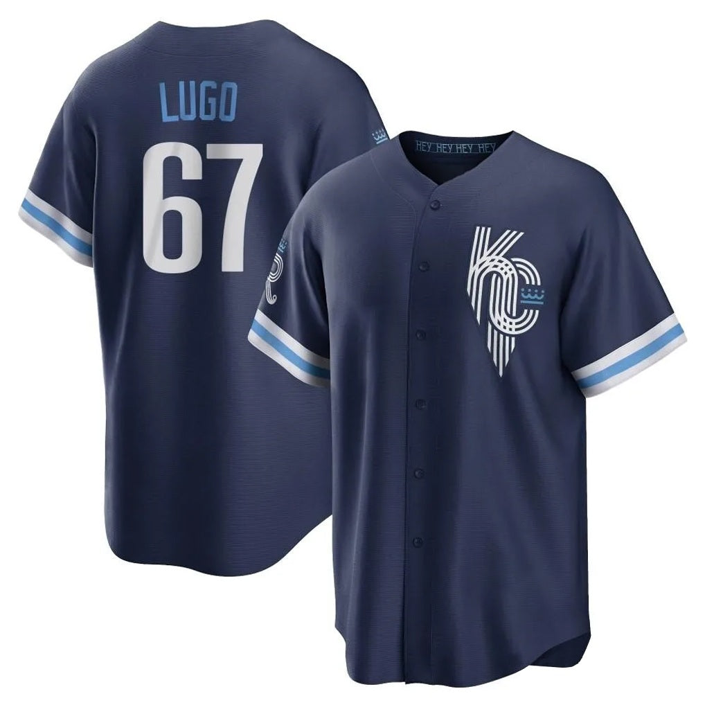 Kansas City Royals #67 Seth Lugo Player Navy HeidiMiller City Connect Home Game Stitched Jerseys