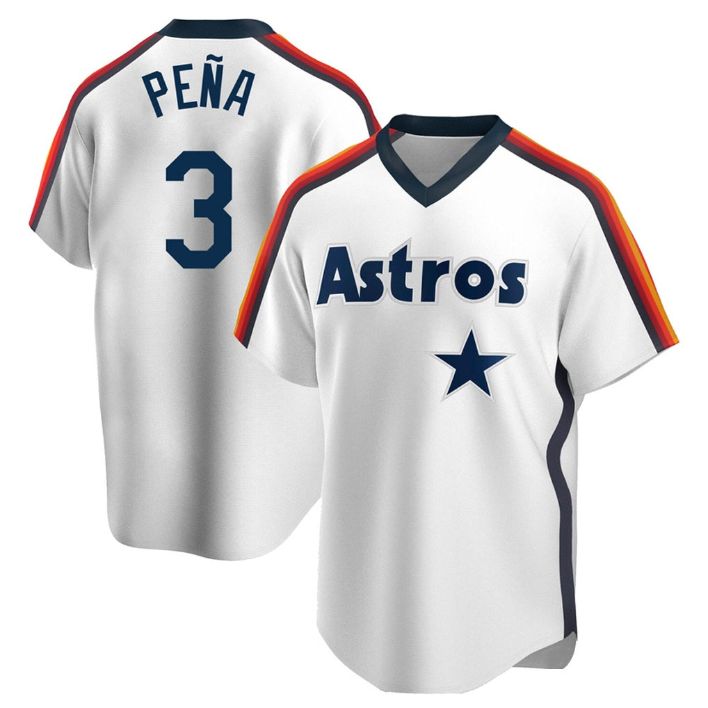 Houston Astros #3 Jeremy Pena Player White HeidiMiller Cooperstown Collection T-shirt Stitched Jerseys