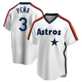 Houston Astros #3 Jeremy Pena Player White HeidiMiller Cooperstown Collection T-shirt Stitched Jerseys