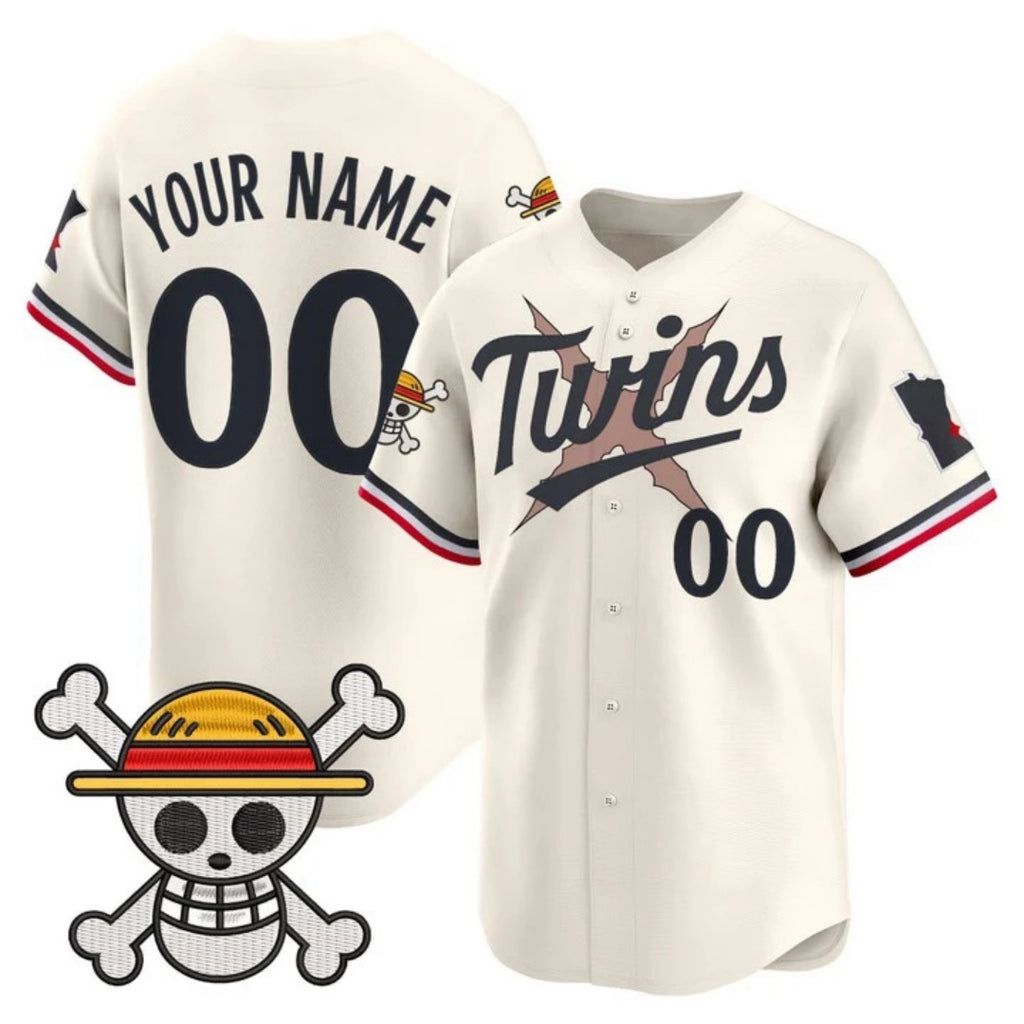 Custom Minnesota Twins x One Piece Cream HeidiMiller Vapor Premier Limited Jersey - Stitched