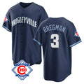 Chicago Cubs #3 Alex Bregman Player Navy HeidiMiller 150th Anniversary City Connect Home Game Stitched Jerseys