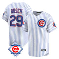 Chicago Cubs #29 Michael Busch Player White HeidiMiller 150th Anniversary Limited Home Game Stitched Jerseys