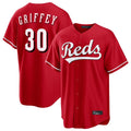 Cincinnati Reds #30 Ken Griffey Player Red HeidiMiller Home Game Stitched Jerseys