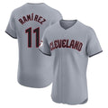 Cleveland Guardians #11 Jose Ramirez Player Gray HeidiMiller Road Limited Elite Home Stitched Jerseys
