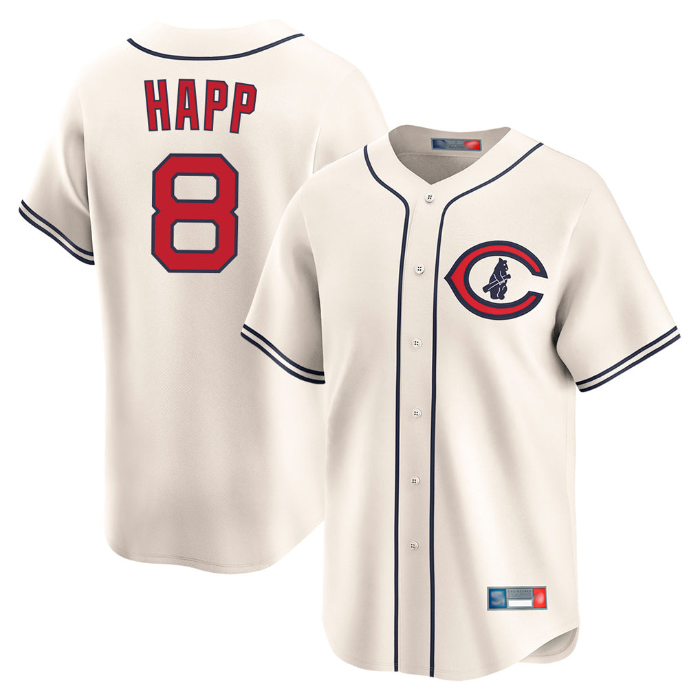 Chicago Cubs #8 Ian Happ Player Cream HeidiMiller Field of Dreams Limited Home Game Stitched Jerseys